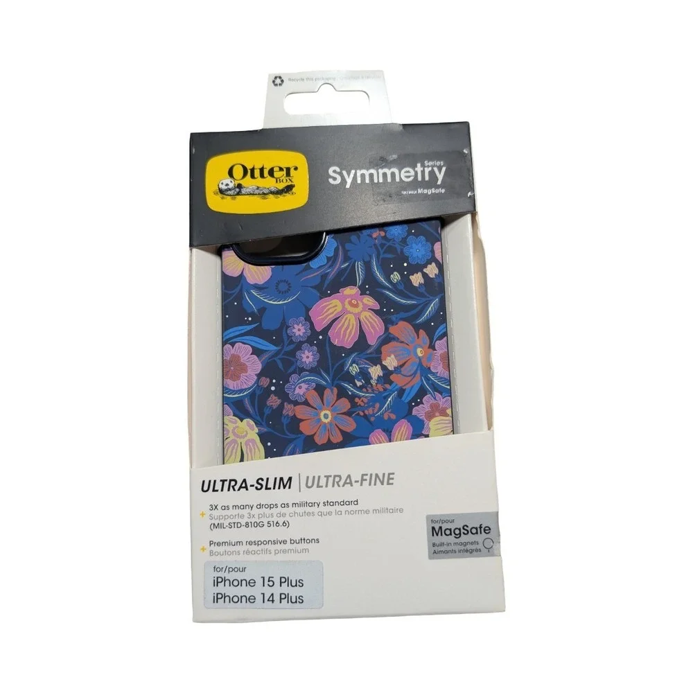 N5-O OtterBox Symmetry+ MagSafe Case For Apple iPhone 15/14 Plus Fairy‎ Fauna